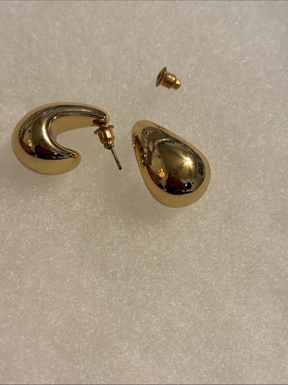Fashion Jewelry Gold Teardrop & Curved Stud Earrings